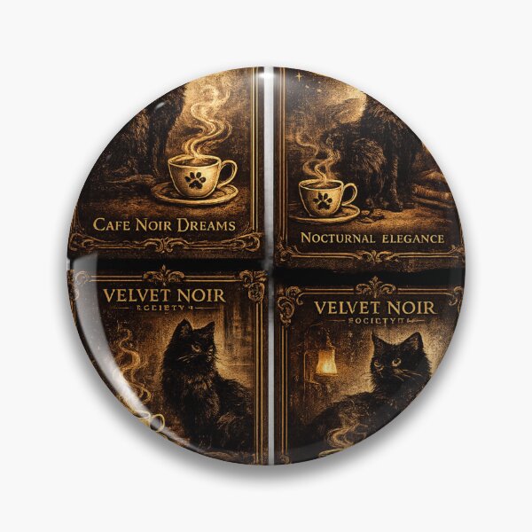 Item preview, Velvet Noir Society – Cafe Noir Dreams Vintage Cat Poster Collection designed and sold by DailyTrendFinds.