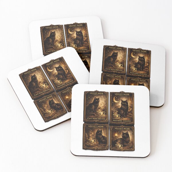 Item preview, Velvet Noir Society – Cafe Noir Dreams Vintage Cat Poster Collection designed and sold by DailyTrendFinds.