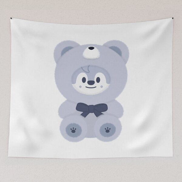 Item preview, SKZOO Wolf Chan teddy bear - SKZOO EVERYWHERE ALL AROUND THE WORLD designed and sold by 0627june.