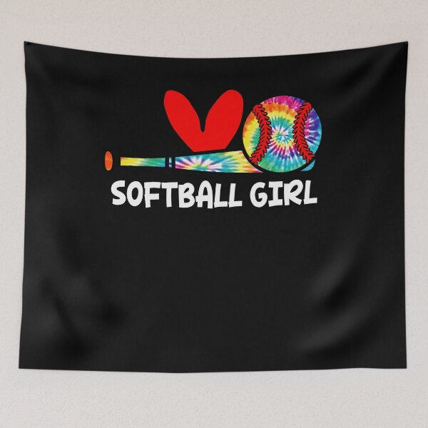 Item preview, Tie Dye Softball Girl Graphic Tee designed and sold by LashondaGreen89.
