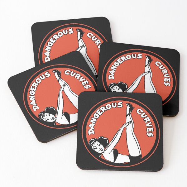 Item preview, Dangerous Curves Rockabilly Hot Rod Vintage Pin Up Rebel Girl Pop Art designed and sold by wmxdesign.