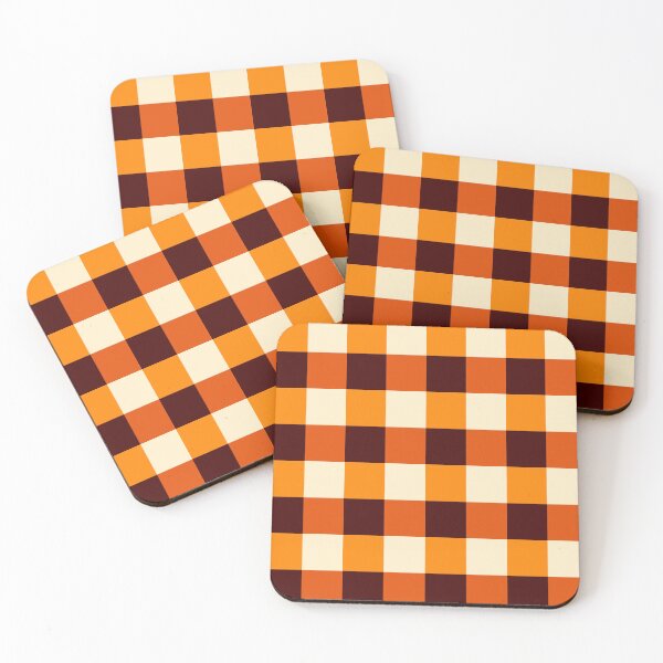 Item preview, Orange plaid pattern designed and sold by Aikesout.