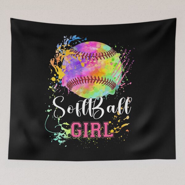 Item preview, Watercolor Softball Girl Splash Tee designed and sold by LashondaGreen89.