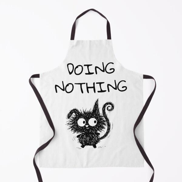 Item preview, Funny Black Cat – DOING NOTHING Mood | Doodle Cat Meme designed and sold by moodiecatshop.