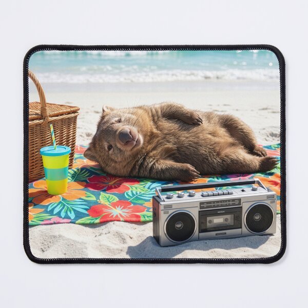 Item preview, Beach Blanket Wombat designed and sold by Tridentulus.