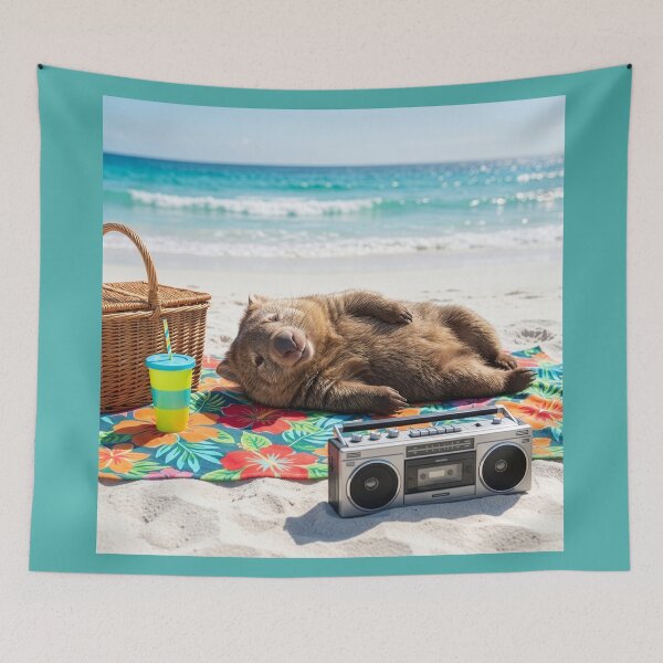 Item preview, Beach Blanket Wombat designed and sold by Tridentulus.