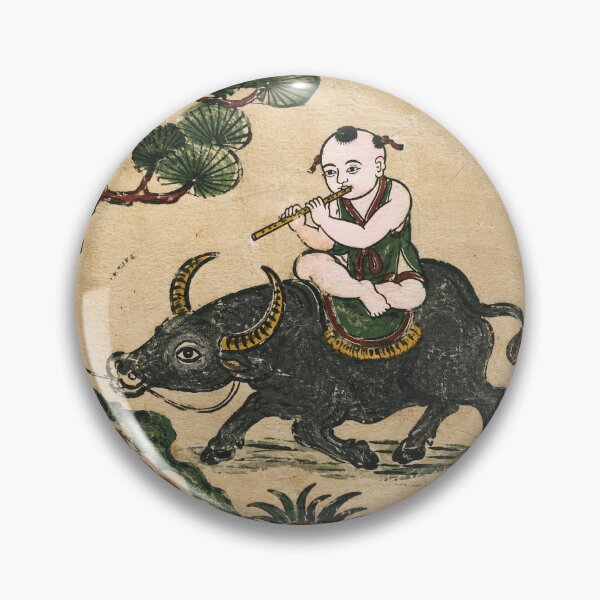 Item preview, Vintage Flute Rider Folk Art Illustration designed and sold by eliramaison.