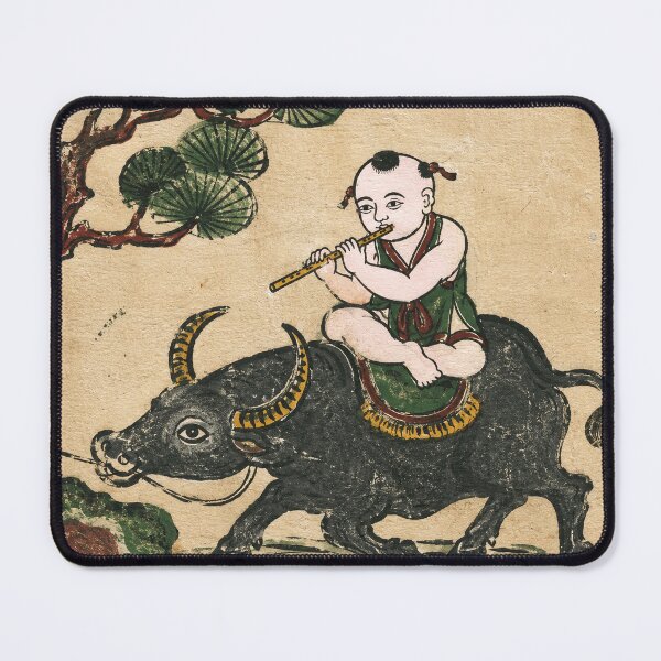 Item preview, Vintage Flute Rider Folk Art Illustration designed and sold by eliramaison.