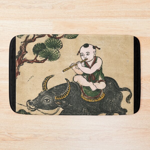 Item preview, Vintage Flute Rider Folk Art Illustration designed and sold by eliramaison.