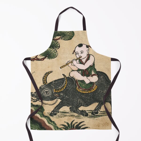Item preview, Vintage Flute Rider Folk Art Illustration designed and sold by eliramaison.