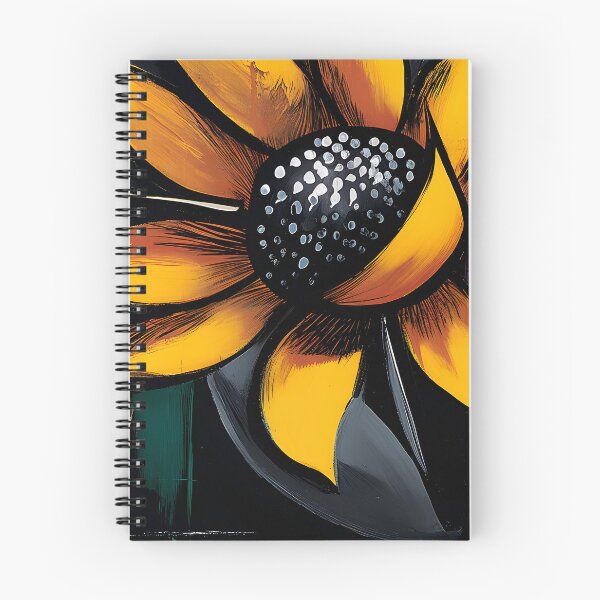 Item preview, Sunflower in Shadowlight - Vivid Orange Bloom Emerging from Abstract Darkness and Bold Contrast designed and sold by OlfactoART Studio.