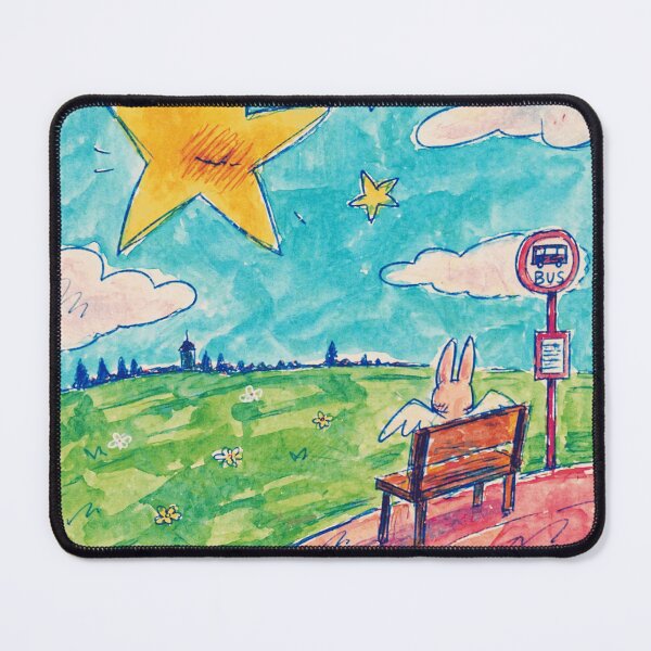 Item preview, Bunny at Bus Stop Dreamy Star Illustration designed and sold by Modaozushi216.