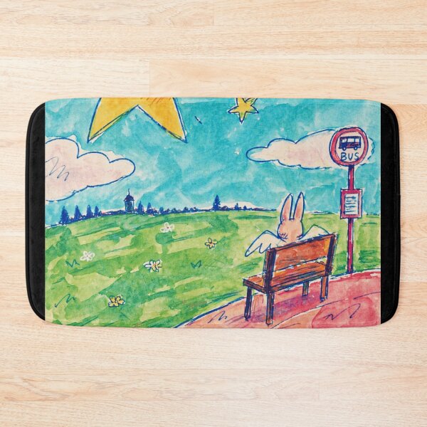 Item preview, Bunny at Bus Stop Dreamy Star Illustration designed and sold by Modaozushi216.