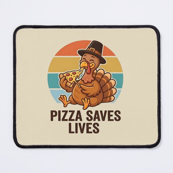Item preview, Pizza Saves Lives Funny Turkey Eating Pizza designed and sold by wingoo22.