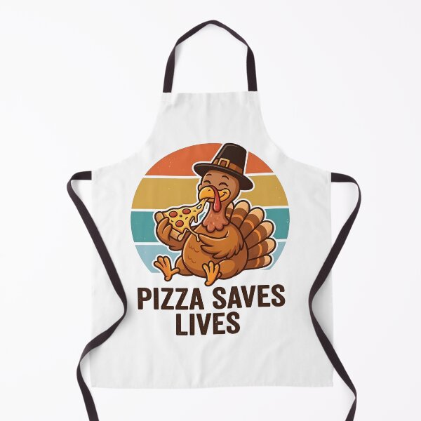 Item preview, Pizza Saves Lives Funny Turkey Eating Pizza designed and sold by wingoo22.
