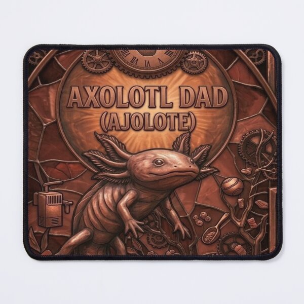 Item preview, Steampunk Axolotl Dad Father's Day designed and sold by BriSher.