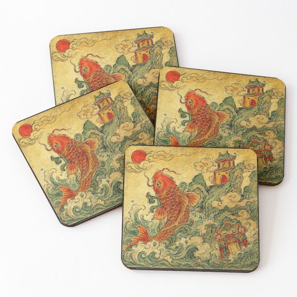 Item preview, Golden Koi Fish Mythic Wave  designed and sold by eliramaison.