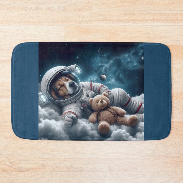 Item preview, Space Dog Astronaut Napping with His Teddy  designed and sold by CarolM.