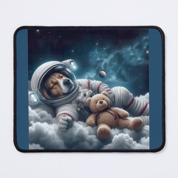 Item preview, Space Dog Astronaut Napping with His Teddy  designed and sold by CarolM.