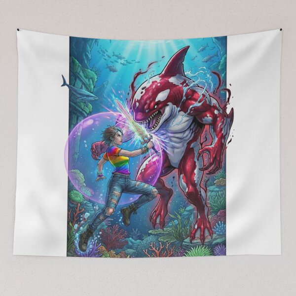 Item preview, The sorceress battles the sea demon. designed and sold by PP&RAINBOW SHOP.