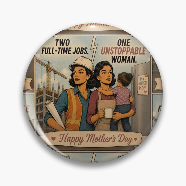 Item preview, Women in Construction Mother’s Day Art – Retro Working Mom Comic designed and sold by SassySuperintendent.