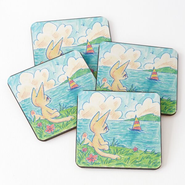 Item preview, Cute Bunny Watching Sailboat Lakeside  designed and sold by Modaozushi216.