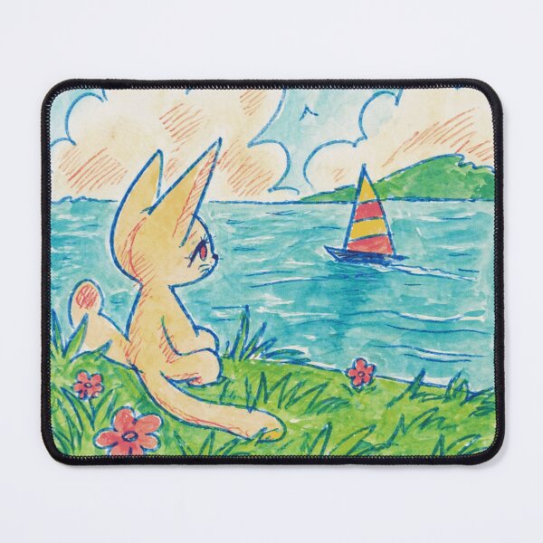 Item preview, Cute Bunny Watching Sailboat Lakeside designed and sold by Modaozushi216.