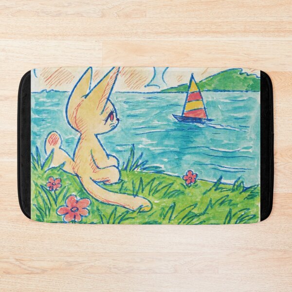 Item preview, Cute Bunny Watching Sailboat Lakeside  designed and sold by Modaozushi216.