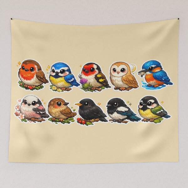 Item preview, UK Garden Birds Sticker Set – Cute British Bird Collection designed and sold by The Digital Compass.