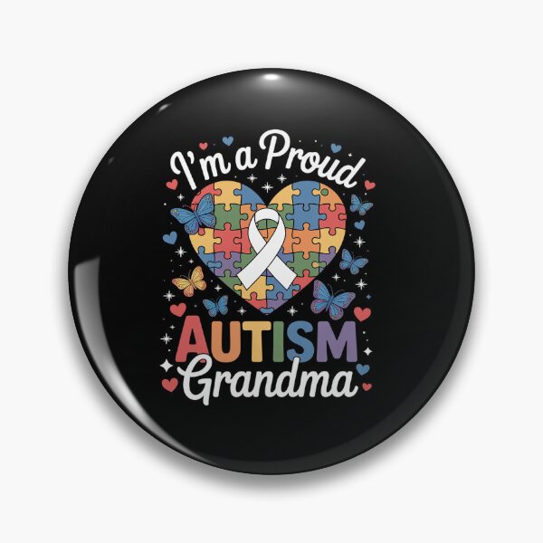 Item preview, I'm A Proud Autism Grandma Autism Awareness Heart designed and sold by grounabslaninal.