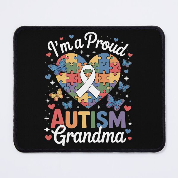 Item preview, I'm A Proud Autism Grandma Autism Awareness Heart designed and sold by grounabslaninal.