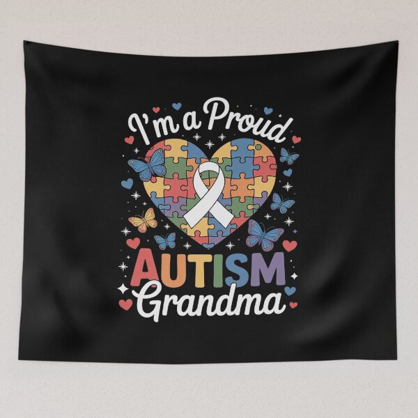 Item preview, I'm A Proud Autism Grandma Autism Awareness Heart designed and sold by grounabslaninal.