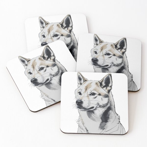 Item preview, Shiba Inu T-Shirt — Ink Sketch Watercolor Shiba Inu Portrait Art Tee  designed and sold by PaleInk.