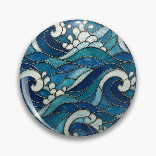 Item preview, Stained Glass Ocean Wave Flow Pattern designed and sold by Dresut.