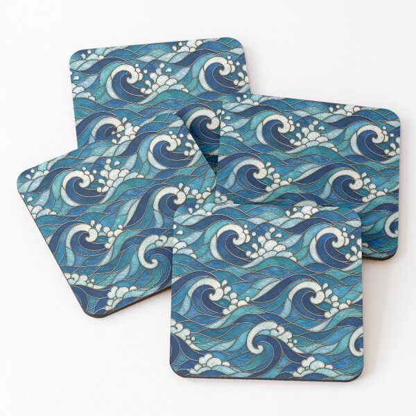 Item preview, Stained Glass Ocean Wave Flow Pattern designed and sold by Dresut.