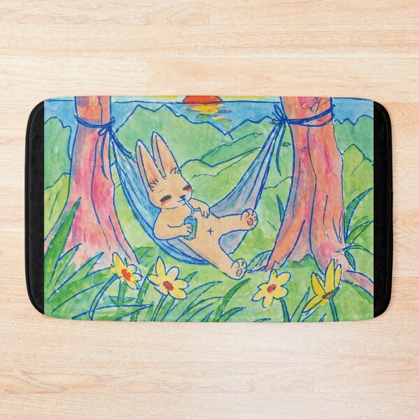 Item preview, Sleeping Bunny Sunset Cottagecore Illustration designed and sold by Modaozushi216.