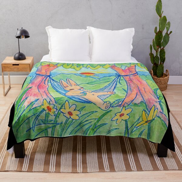 Item preview, Sleeping Bunny Sunset Cottagecore Illustration designed and sold by Modaozushi216.