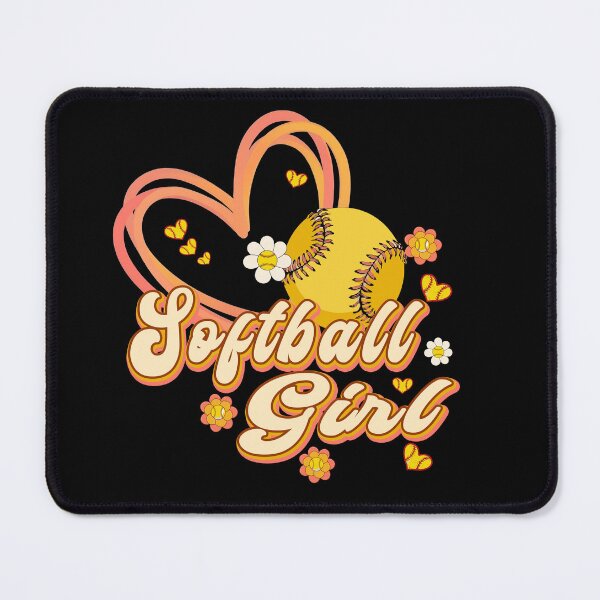 Item preview, Cute Retro Softball Girl Heart Design designed and sold by LashondaGreen89.