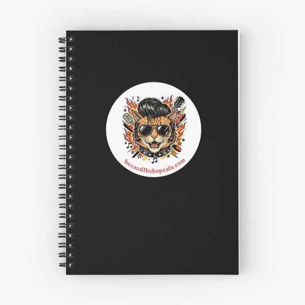Item preview, Rockabilly Cat Stickers & Notebooks designed and sold by Bec and the Bopcats.