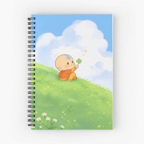 Item preview, Aang Chibi Art Holding a Four Leaf Clover In a Grass Field  designed and sold by Cat-and-Panda.