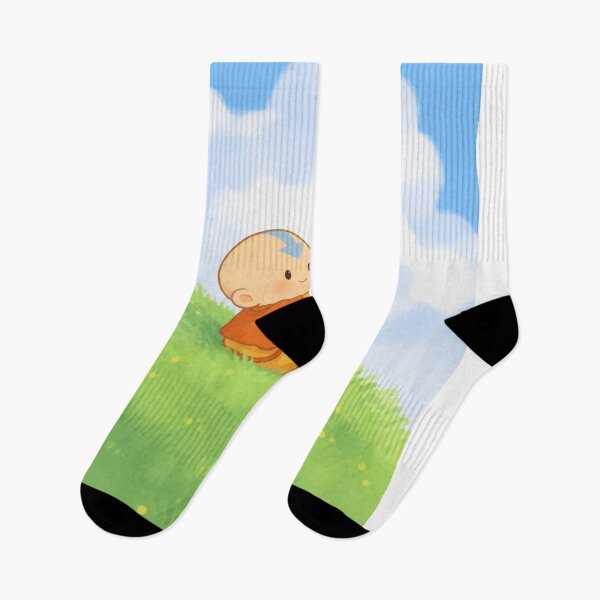 Item preview, Aang Chibi Art Holding a Four Leaf Clover In a Grass Field  designed and sold by Cat-and-Panda.