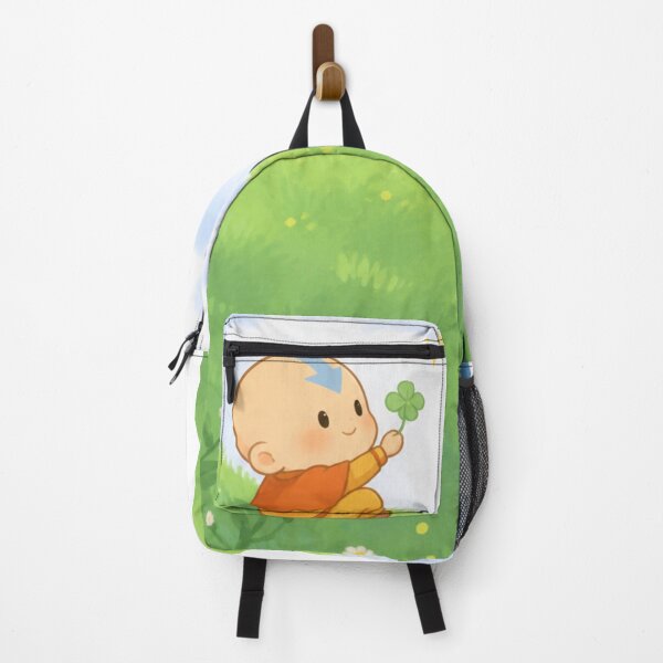 Item preview, Aang Chibi Art Holding a Four Leaf Clover In a Grass Field  designed and sold by Cat-and-Panda.
