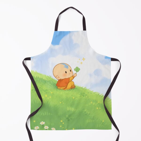 Item preview, Aang Chibi Art Holding a Four Leaf Clover In a Grass Field  designed and sold by Cat-and-Panda.