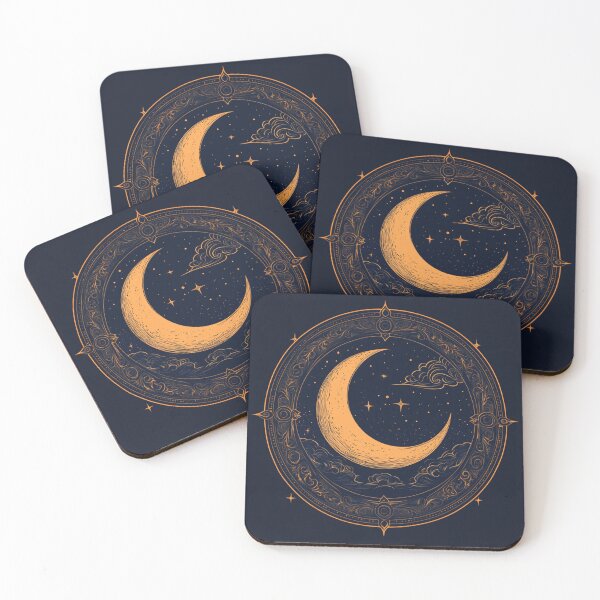 Item preview, Circular mystical moon with ethereal sky designed and sold by dcrc.