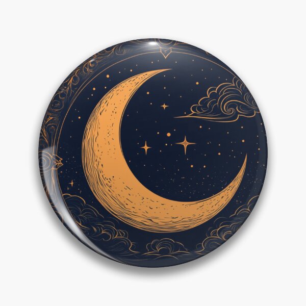 Item preview, Circular mystical moon with ethereal sky designed and sold by dcrc.