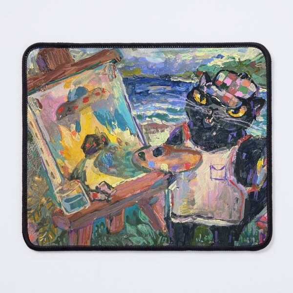 Item preview, a cat interested in painting designed and sold by guilhernunes.