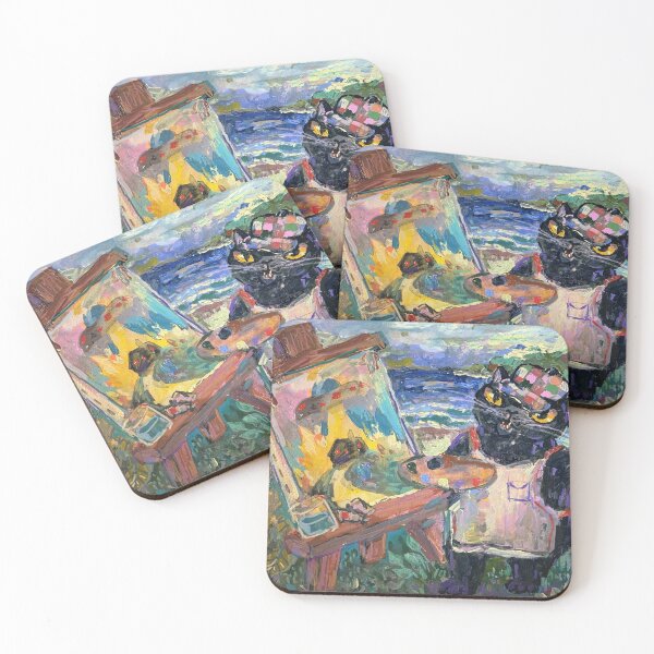 Item preview, a cat interested in painting designed and sold by guilhernunes.