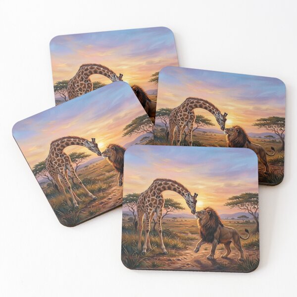 Item preview, Giraffe and Lion Make Peace designed and sold by Eclectic Monkey.