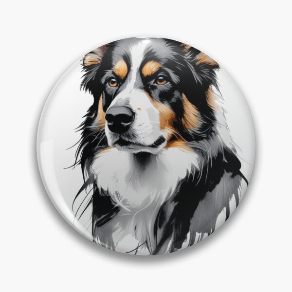 Item preview, Australian Shepherd T-Shirt — Charcoal Ink Brush Portrait Graphic Tee  designed and sold by PaleInk.