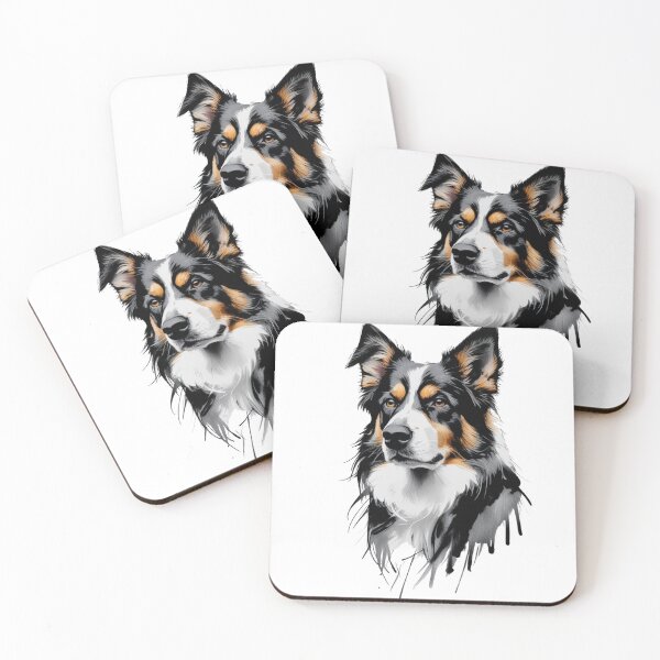 Item preview, Australian Shepherd T-Shirt — Charcoal Ink Brush Portrait Graphic Tee  designed and sold by PaleInk.